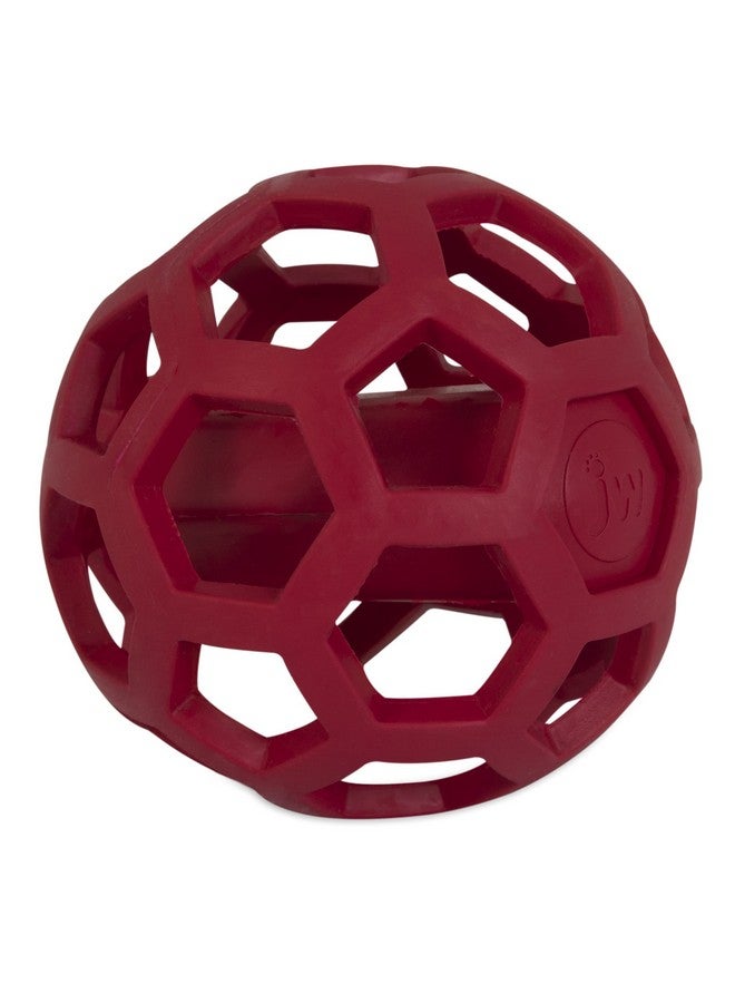 JW Pet HolEe Giggler Dog Toy Puzzle Ball, Natural Rubber, Medium (4.5 Inch Diameter), Red - Image 5