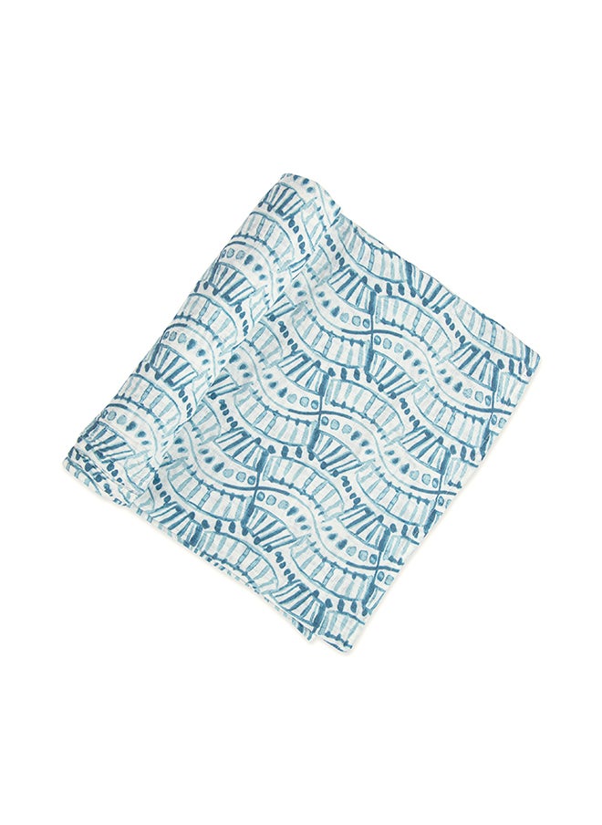 Crane BABY - Caspian Single Swaddle Wraps (Indigo Print) - Image 1