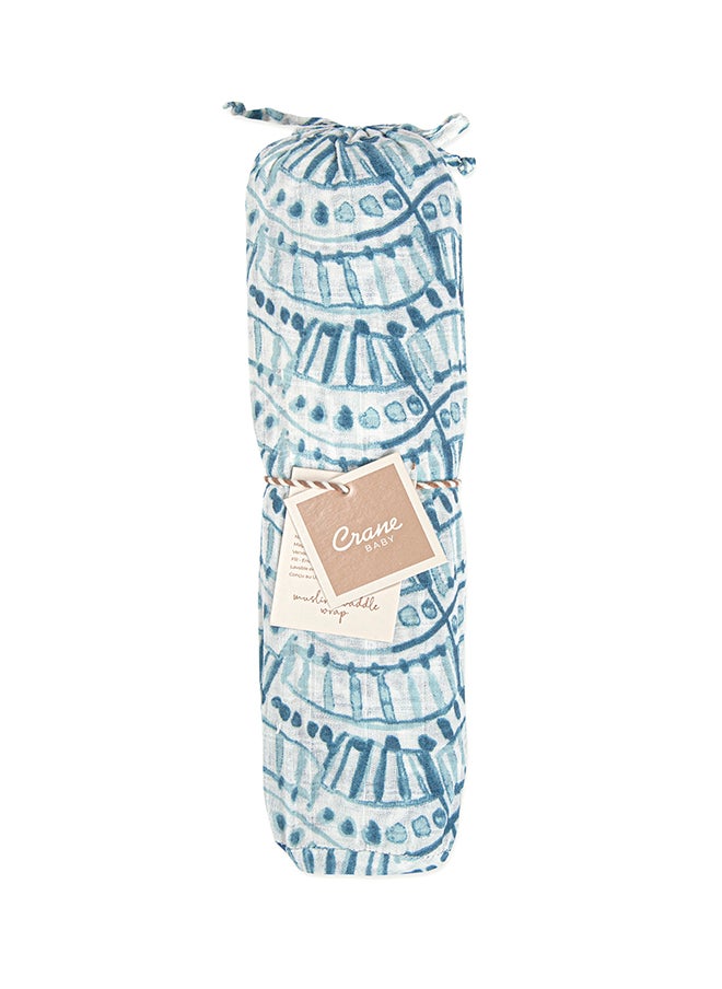 Crane BABY - Caspian Single Swaddle Wraps (Indigo Print) - Image 1