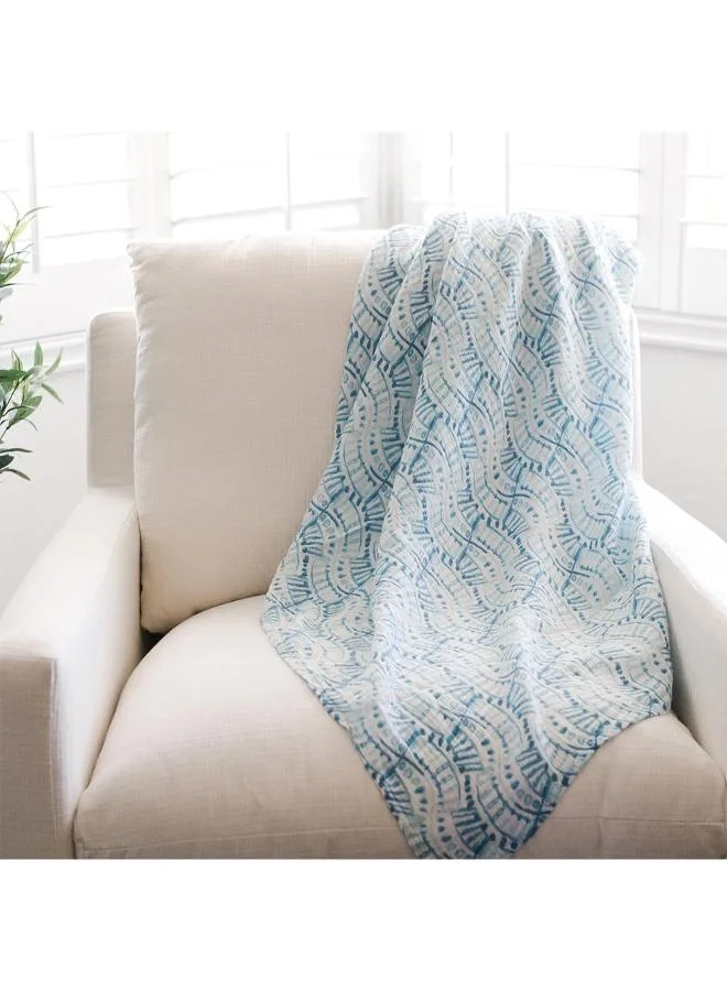 Crane BABY Caspian Single Swaddle Wraps (Indigo Print)