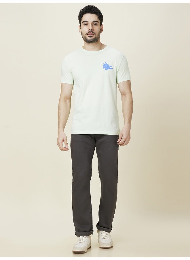 Being Human تي شيرت رجالي بقلنسوة دائرية قصيرة الأكمام بالنعناع - Image 5