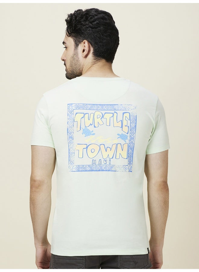 Being Human تي شيرت رجالي بقلنسوة دائرية قصيرة الأكمام بالنعناع - Image 3