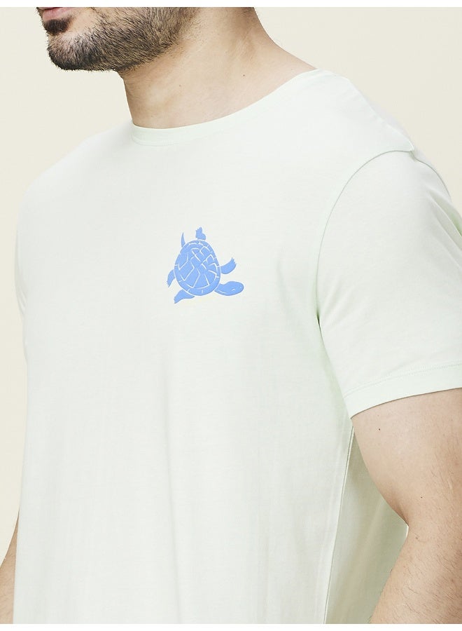 Being Human تي شيرت رجالي بقلنسوة دائرية قصيرة الأكمام بالنعناع - Image 4