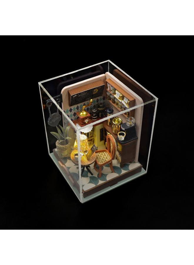 Bluejw Hongda Diy Cabin Music Moment Wooden Handmade Architectural Assembled Mini Cabin Creative Toys Gift Ornaments - Image 1