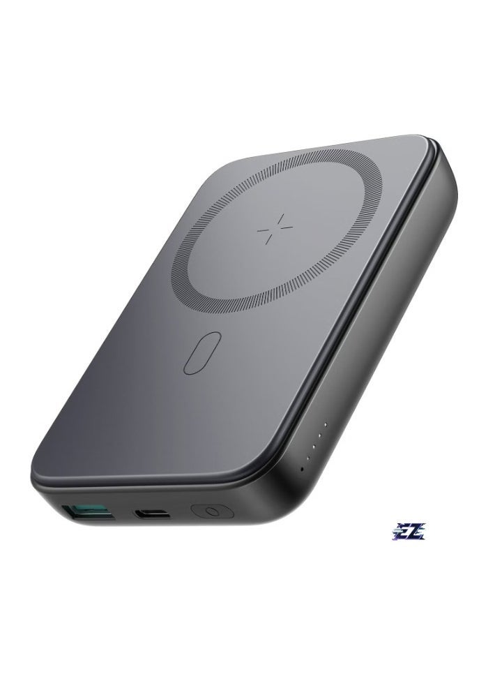 ELTRAZONE 10000mAh 20W Magnetic Wireless Charging Power Bank – Fast Charging Portable Power Bank for Smartphones, Compact & Sleek Design, Black - Image 1