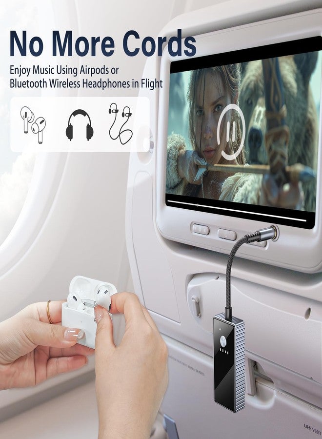 Jadebones Jadebone EB01 - Airplane Bluetooth Adapter for 2 AirPods or Headphones, 3.5mm AUX Wireless Audio Transmitter and Receiver for Airplane Travel, Car, Gym, TV and More - Image 2