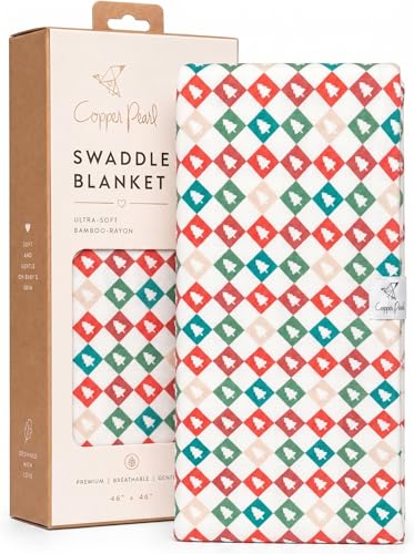 Copper Pearl Swaddle Blankets for Newborns Soft Stretchy Receiving Blankets for Boys and Girls Large 46 x 46 Inch Baby Blankets Lightweight and Breathable Swaddles Fraser - Image 1