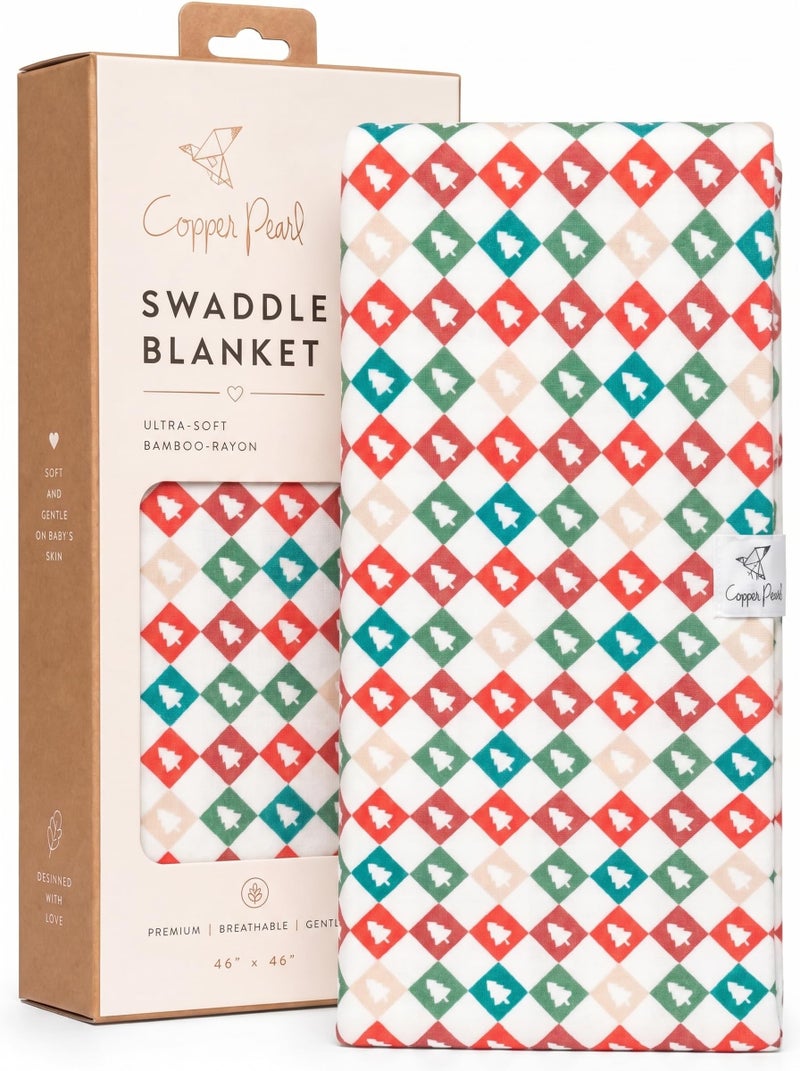 Copper Pearl Swaddle Blankets for Newborns Soft Stretchy Receiving Blankets for Boys and Girls Large 46 x 46 Inch Baby Blankets Lightweight and Breathable Swaddles Fraser - Image 2