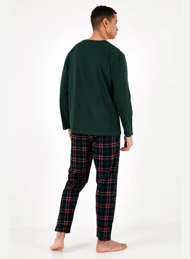 Buratti  Buratti Plaid Cotton Regular Fit Long Sleeve Pajama Set Men's PAJAMAS SET 6572005 for Men | Best Price UAE