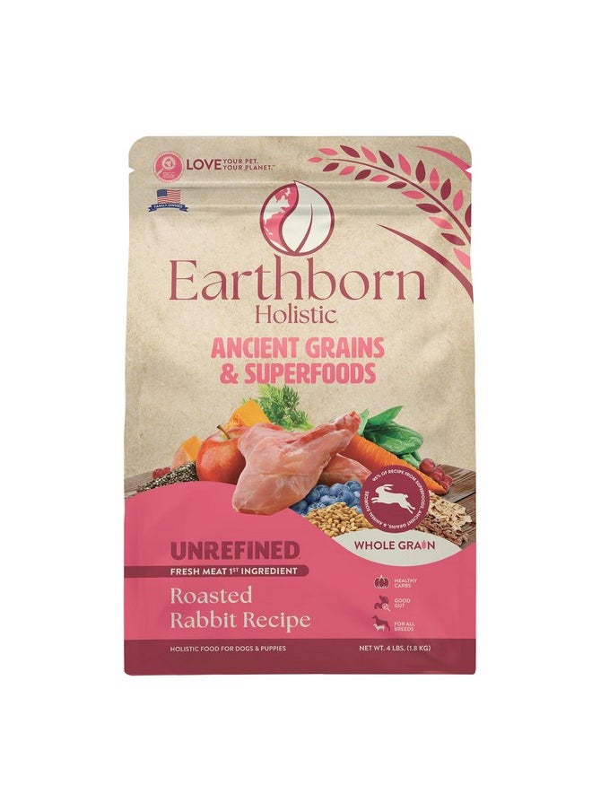 Earthborn Holistic Earthborn Holistic Unrefined Roasted Rabbit with Ancient Grains & Superfoods Dry Food for Dogs & Puppies (4 lb. Bag)  - Image 1