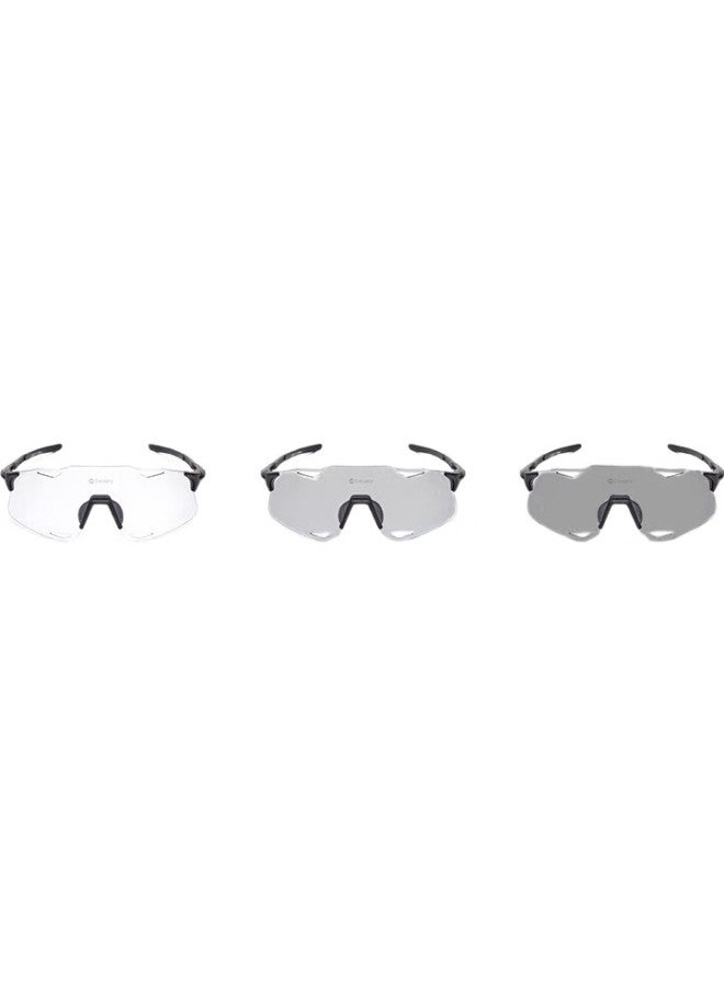 CAVALRY Cycling Photochromic Sunglasses, Bicycle Road Bike, Men'S And Women'S Outdoor Running Goggles Equipment, Red And Black - Image 3