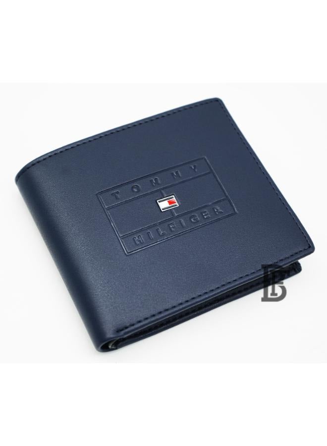 Tommy Hilfiger Plus Tommy Hilfiger Wallet is a one to face solid style covered in light/BLUE-leather  - Image 3