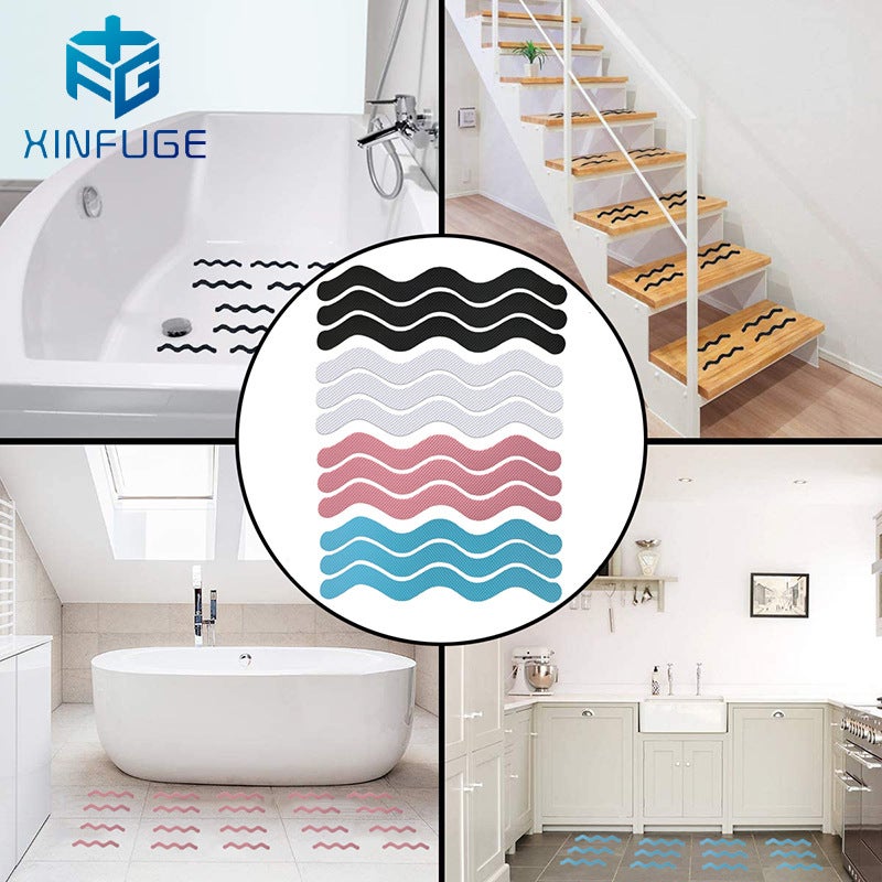Spot S-Shaped Transparent Bathroom Bathtub Anti-Slip Strip Peva Wavy Anti-Slip Tape Toilet Anti-Slip Sticker - Image 4