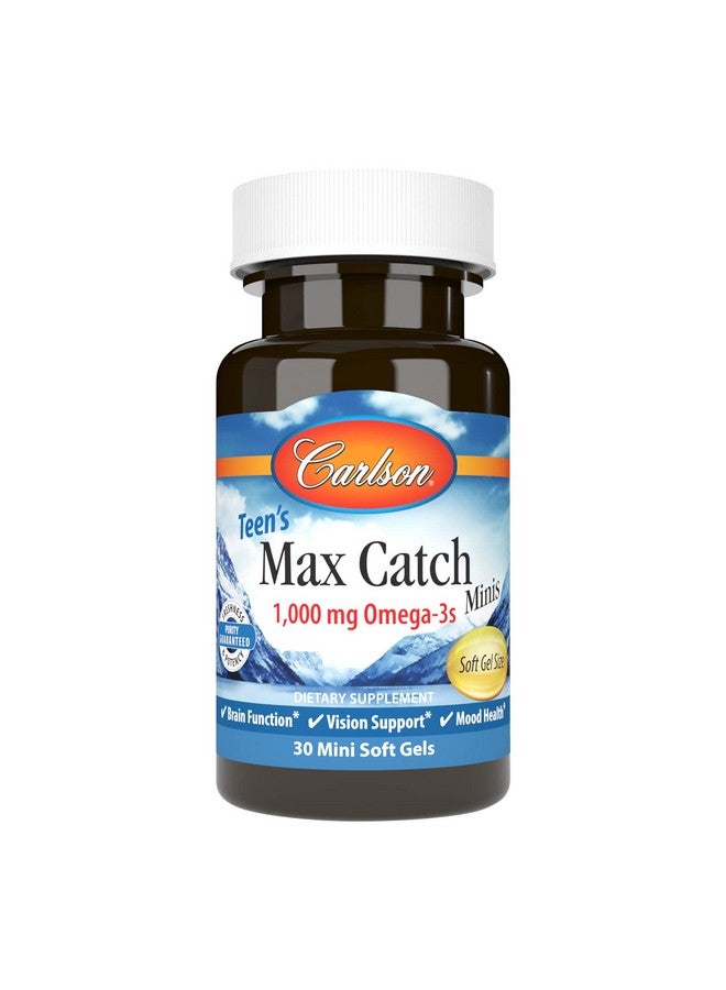 Carlson Teen Max Catch Minis 1000 Mg Omega3S Brain Health Vision Support Mood Health 30 Softgels - Image 1