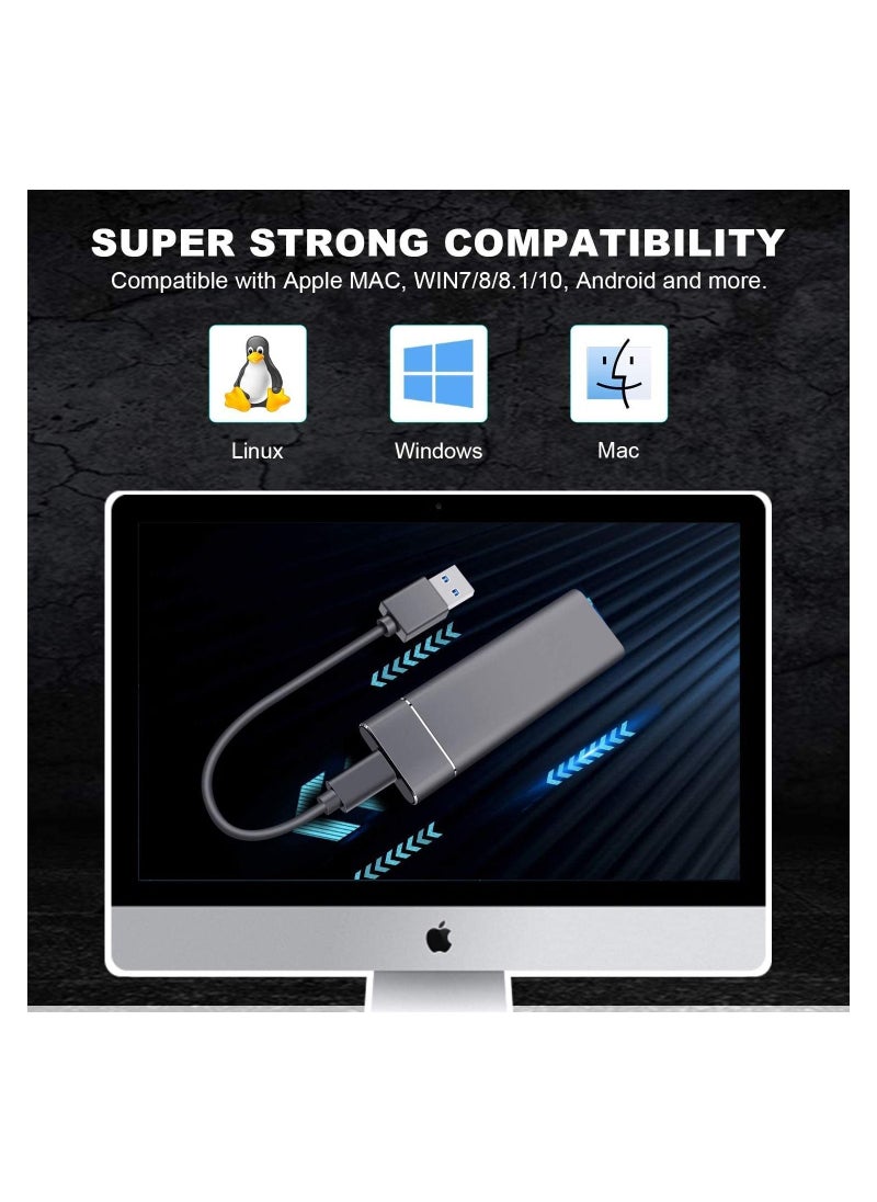 AROAQ - محرك الأقراص الصلبة الخارجي ذو الحالة الصلبة SSD، النسخ الاحتياطي للكمبيوتر USB 3.1 إلى النوع C، يدعم نقل تخزين البيانات لأجهزة الكمبيوتر المحمول التي تعمل بنظام Windows XP PC وMac 8 تيرابايت - Image 1