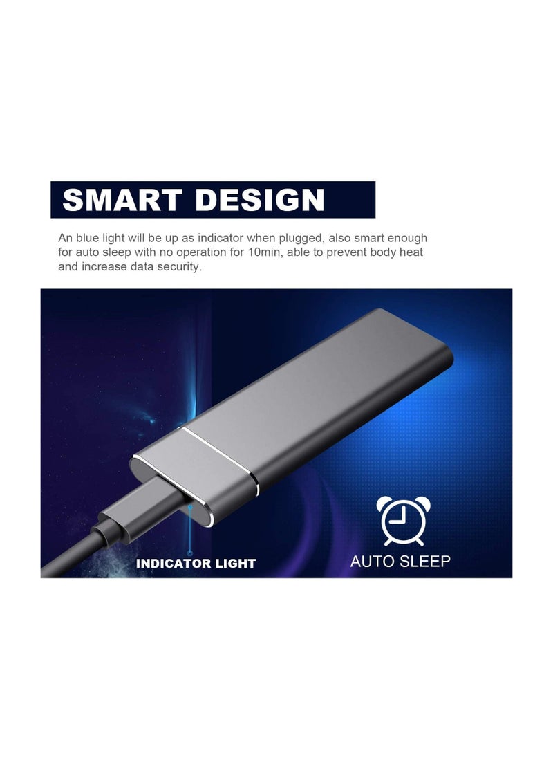 AROAQ - محرك الأقراص الصلبة الخارجي ذو الحالة الصلبة SSD، النسخ الاحتياطي للكمبيوتر USB 3.1 إلى النوع C، يدعم نقل تخزين البيانات لأجهزة الكمبيوتر المحمول التي تعمل بنظام Windows XP PC وMac 8 تيرابايت - Image 1