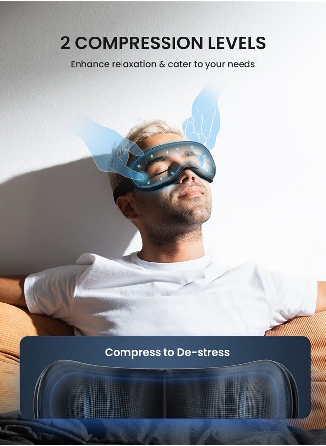 RENPHO Eyeris1 - Heated Eye Massager for Migraine, Temple Massager with Remote, Compression, Bluetooth, Eye Care Device for Eye Relax, Eye Strain Relief, Improve Sleep, Birthday Gifts for Him Her  - Image 4