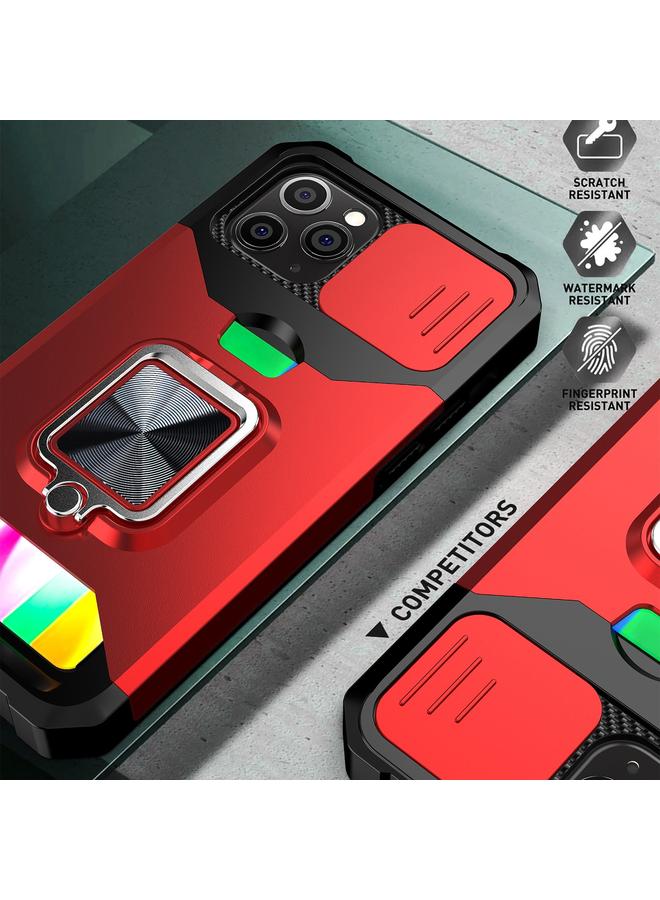 Zaboon Case For iPhone 11 Pro Max Sliding Camshield Card Slot Ring Kickstand Phone Case - Image 4