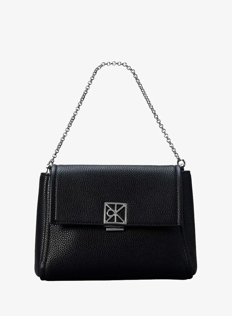 Emblem Pebble Grain Crossbody Bag