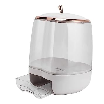 Olpad Olpad Multipurpose Rice Dispenser Storage Bucket Airtight Lid Kitchen Organizing Food Container Cereal Dispenser Grain Nut Snack Bean Flour White apple rice dispenser 10kg  - Image 5