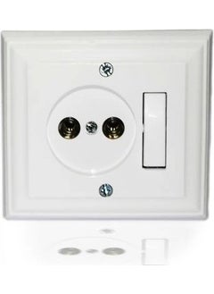 Günsan Elektrik Günsan White Recessed Socket with Switch 