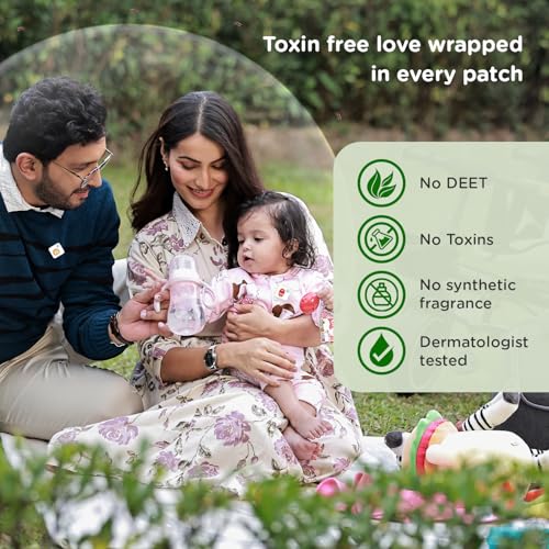 Mee Mee 100% Natural Mosquito Repellent Patches for Babies & Kids | Pack of 2 (24 Pcs) | Baby-Safe, Non-Toxic & Waterproof | 16 Hr Protection with Lemon Scent | Guards Against Dengue, Malaria. - Image 3