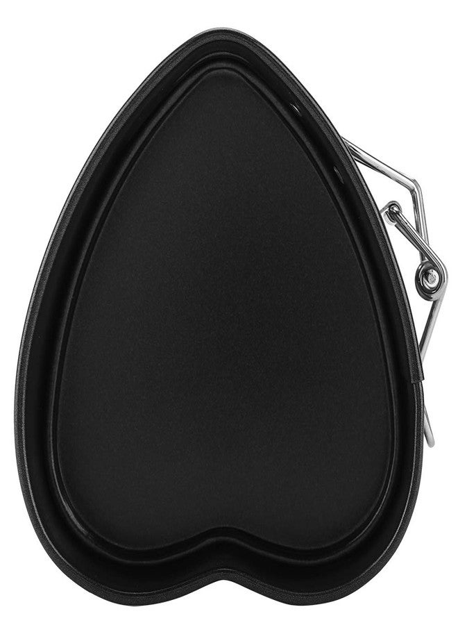 Milltrip 4 Inch Heart Cake Pan, Nonstick, Removable Bottom, Classic Style, Heart-Shaped Removable Bottom Cake Pans, Black - Image 4