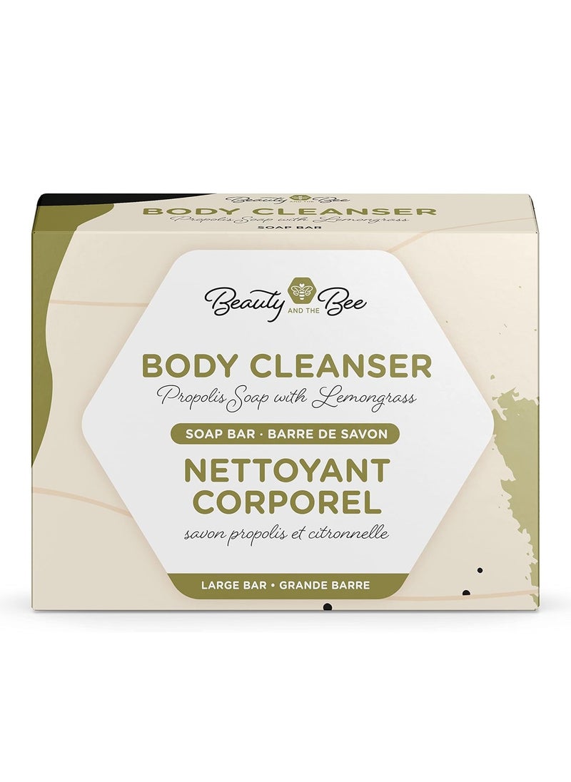 beauty and the bee Organic Soap with Lemongrass & Propolis – 115g, Gentle Daily Cleanser Suitable for Face and Body, Ideal for Sensitive Skin with All-Natural Hydrating Ingredients  - Image 1