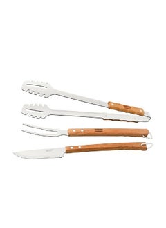 Since 1911,Made in Brazil-  3 Pieces Barbecue Set Knives | Bbq Knife Set With Tongs
