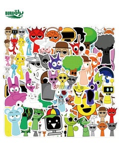 55 Pcs Incredibox Sprunki Sticker Set, Cute Cartoon Aesthetic Graffiti Waterproof Vinyl Stickers For Water Bottle, Laptop, Phone, Skateboard, Guitar, Luggage, Scrapbooks, Helmets, Decorative Stickers For Kids, Teens & Adults