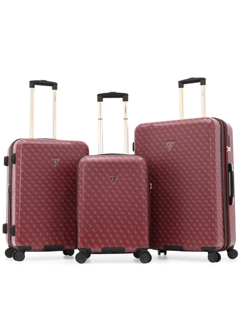 Guess Premium 3-Piece Polycarbonate Spinner Luggage Set – Durable Hard Shell Travel Trolleys - Image 1