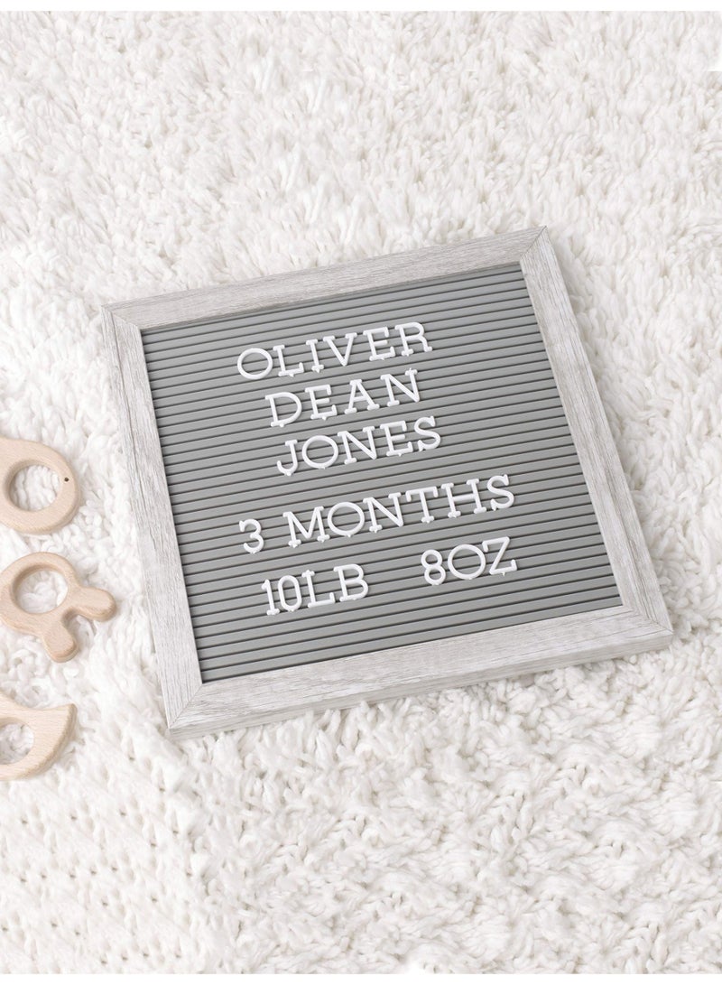 10x10 Inch Letterboard Set with 188 Letters, Gray Message Board for Home & Nursery - Image 5