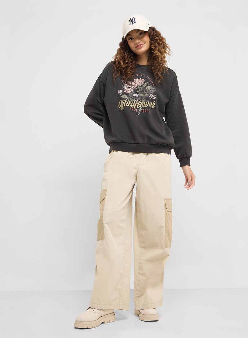 ONLY Oversized Crew Neck Sweatshirt  - Image 4