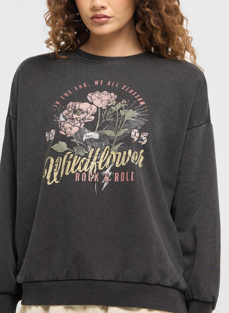 ONLY Oversized Crew Neck Sweatshirt  - Image 3