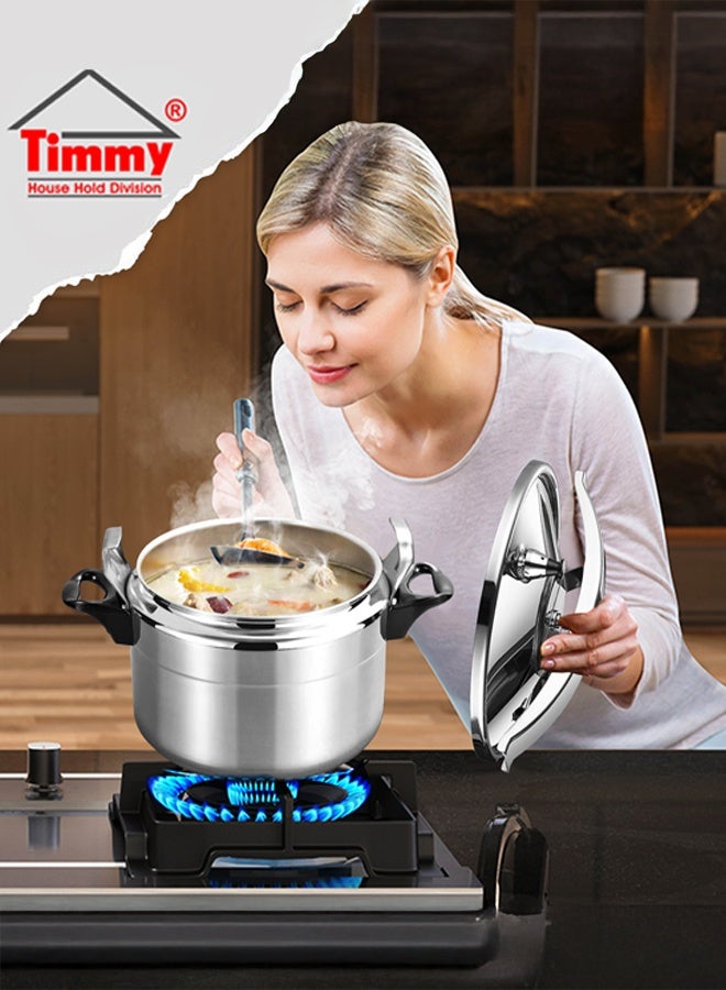Timmy 20-Liter Pressure Cooker - Extra Large Aluminium Commercial Grade Heavy Capacity Pot for Bulk Food Preparation, Durable Construction, Fast Heating, Even Distribution, Ideal for Catering and Large Families. - Image 5