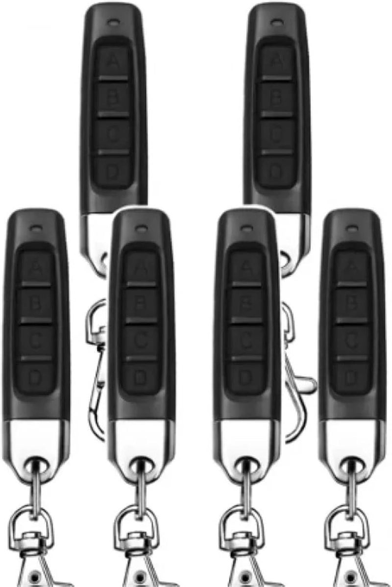 Garage Door Remote, 4-1Pc Remote Control 433Mhz Wireless Copy Controller for Car Key Garage Door Opener Clone Cloning Code Duplicator(Black-6pcs) - Image 1