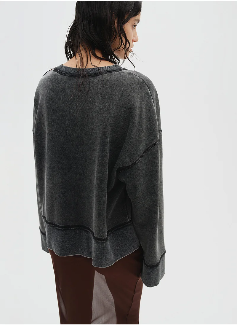 اتش اند ام Oversized Sweatshirt