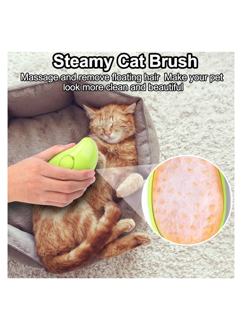 Cat Steam Brush, 3 In1 Steamy Cat Brush for Shedding, Cat Steamer Brush for Massage, Multifunctional Cat Grooming Brush, Pet Hair Removal Tool Comb for Cats and Dogs
