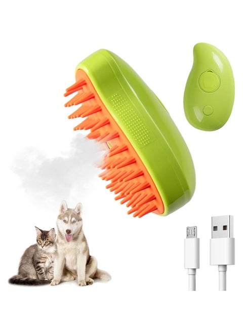 Cat Steam Brush, 3 In1 Steamy Cat Brush for Shedding, Cat Steamer Brush for Massage, Multifunctional Cat Grooming Brush, Pet Hair Removal Tool Comb for Cats and Dogs