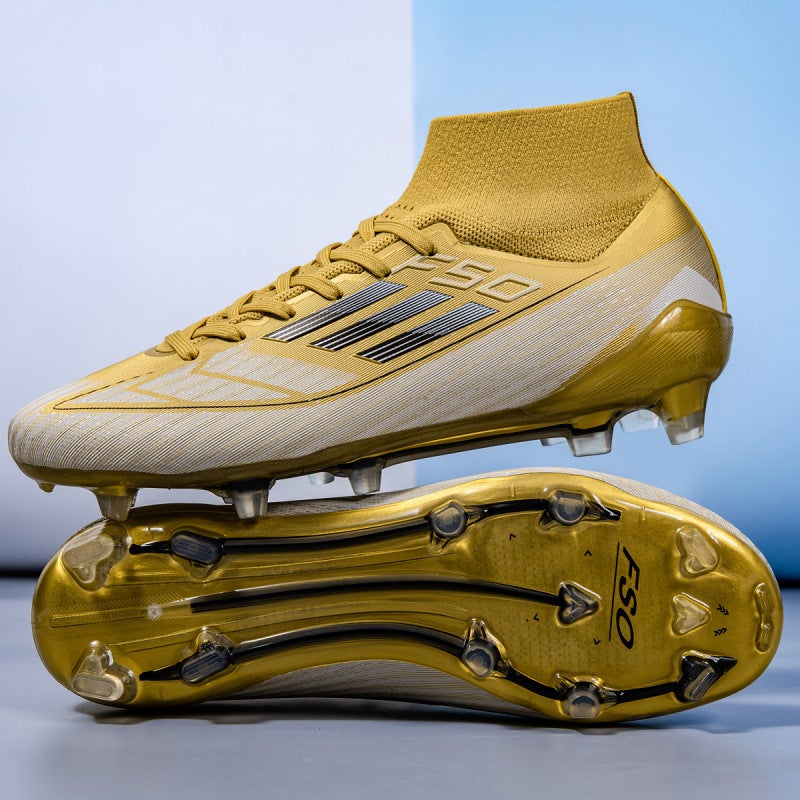 New F50 High-Top Football Shoes For Male And Female Students With Long Spikes And Broken Spikes For Outdoor Sports Professional Competition Training Shoes - Image 5