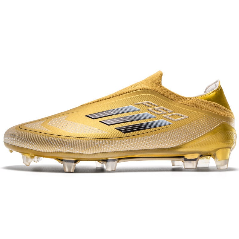 New F50 High-Top Football Shoes For Male And Female Students With Long Spikes And Broken Spikes For Outdoor Sports Professional Competition Training Shoes - Image 1