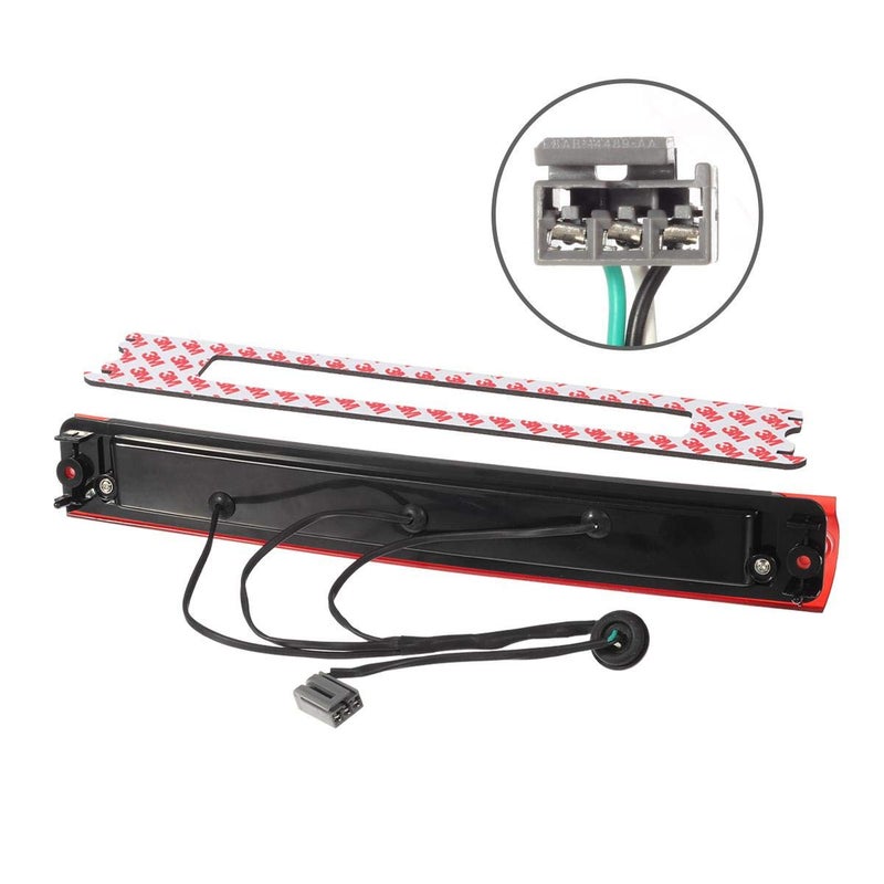 Partsam بارتسام شريط ضوء الفرامل الثالث LED عالي التركيب بديل لفورد F150 97-04 تركيب في السقف العلوي الخلفي لمصابيح الفرامل الخلفية ومصابيح الحمولة بتصميم كروم مقاوم للماء - Image 5