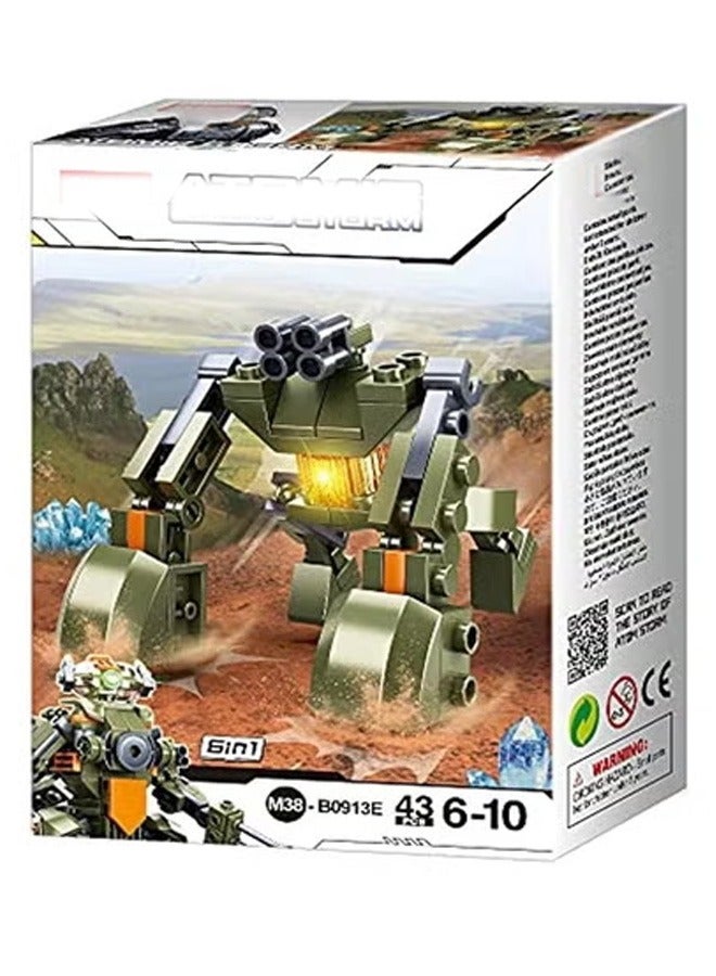 Sluban 43-Piece  Blocks In The Shape Of A Warrior Robot Or Vehicle