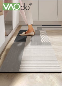VAOdo 2PCS Kitchen Mats Kitchen Rugs Cushioned Anti Fatigue Kitchen Mats for Floor, Non-Slip Standing Desk Mat Waterproof Kitchen Rug Set for Kitchen Floor Office 50*80+50*160cm  - Image 1