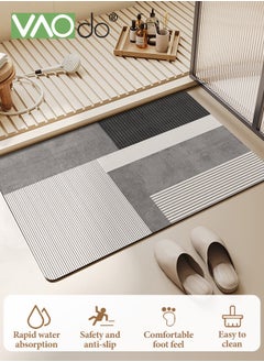 VAOdo 2PCS Kitchen Mats Kitchen Rugs Cushioned Anti Fatigue Kitchen Mats for Floor, Non-Slip Standing Desk Mat Waterproof Kitchen Rug Set for Kitchen Floor Office 50*80+50*160cm  - Image 4