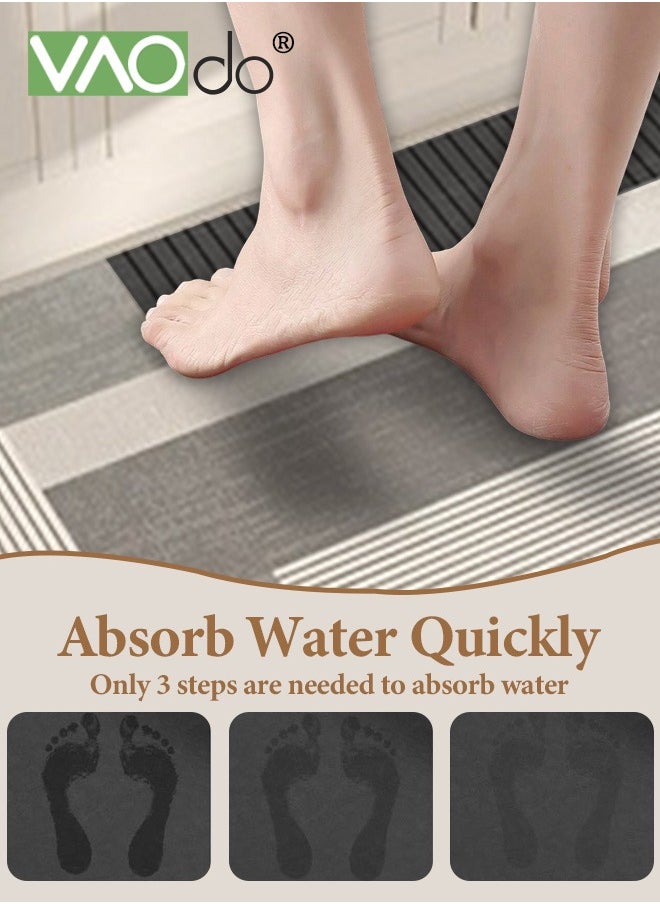 VAOdo 2PCS Kitchen Mats Kitchen Rugs Cushioned Anti Fatigue Kitchen Mats for Floor, Non-Slip Standing Desk Mat Waterproof Kitchen Rug Set for Kitchen Floor Office 50*80+50*160cm  - Image 2