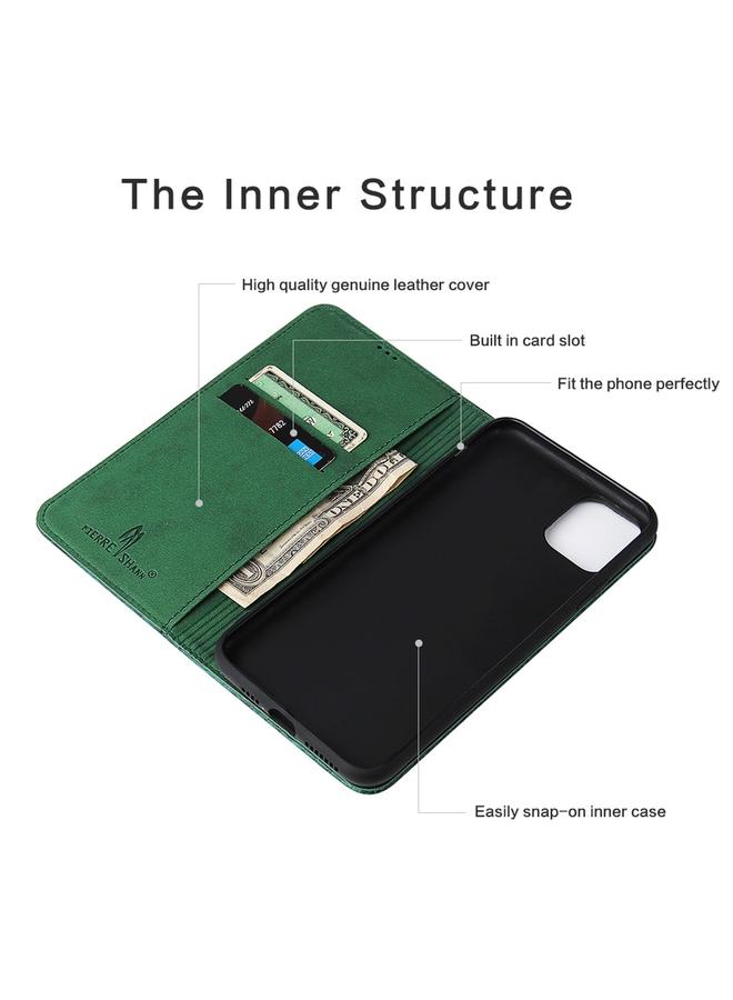 زبون جراب لهاتف iPhone 11 Pro مصنوع من جلد البولي يوريثان الحراري وجلد البولي يوريثان الحراري مع حامل وفتحات للبطاقات ومحفظة - Image 3