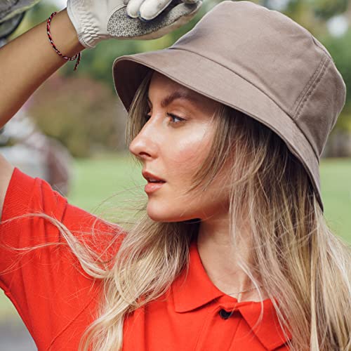 PFFY Bucket Hat for Women Men Cotton Summer Sun Beach Fishing Cap Black - Image 2