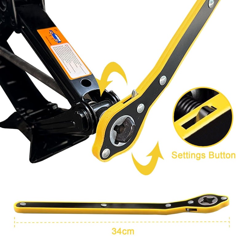 snaliobde Car Jack Kit - Scissor Car Jack Max 2 Ton(4409lbs) Capacity Portable Emergency Tire Change Kit with Lug Wrench for Sedan Coupe SUV - Image 3