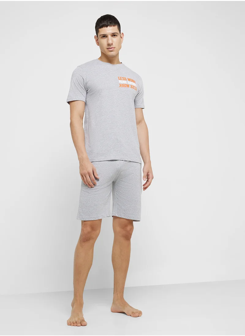Robert Wood Nightwear Top & Shorts Sets